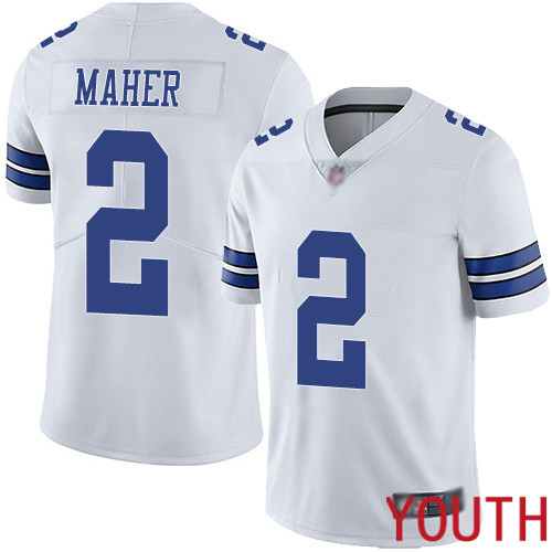 Youth Dallas Cowboys Limited White Brett Maher Road #2 Vapor Untouchable NFL Jersey->women nfl jersey->Women Jersey